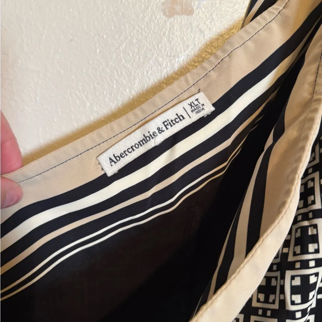 Abercrombie & Fitch One Shoulder Scarf Bow Midi Dress XL Tall - Image 6