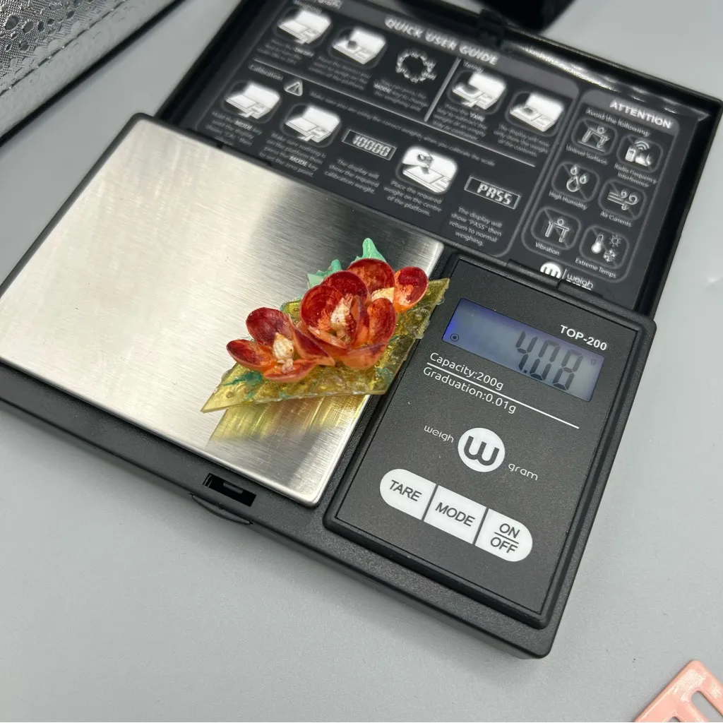 Sculptural Resin Flower Brooch | Floral Art Jewelry Statement Pin - Image 5