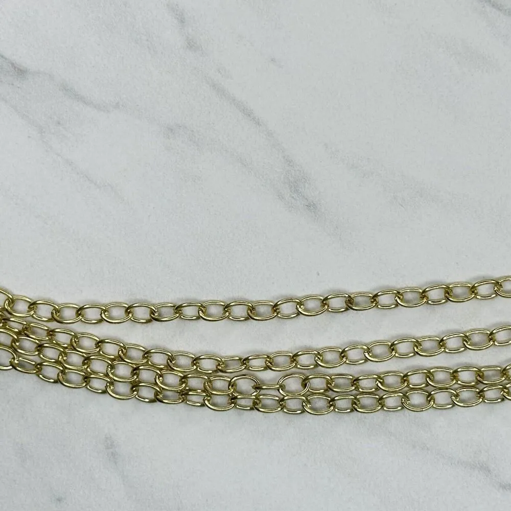 Rainbow Charm Gold and Silver Tone Chain Link Pants Chain - Image 6