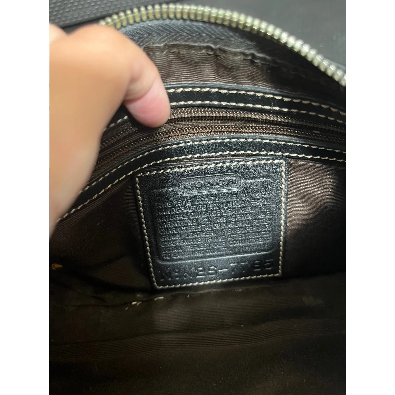 Vintage Coach Hampton 7785 Mini Black‎ All Leather Demi Shoulder Bag 90s Y2K - Image 12