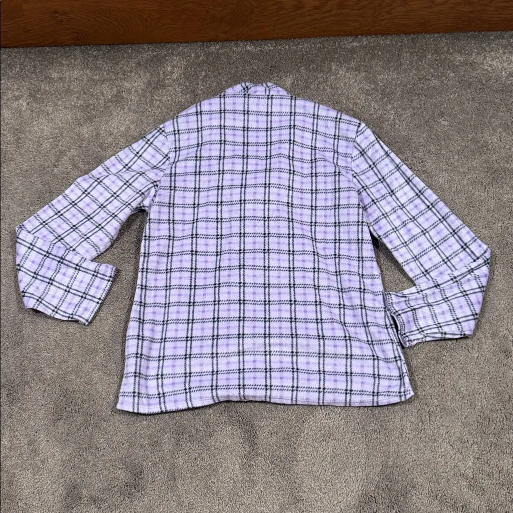 Aria Purple Plaid Fleece Pajama Set SIZE S - Image 4