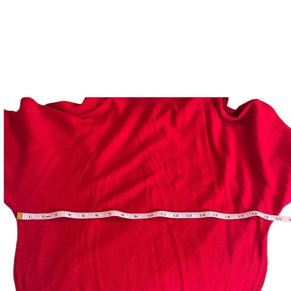 Club Monaco Red Tinashe Cowl Neck Cold Shoulder Tie Sweater NWT - Image 9