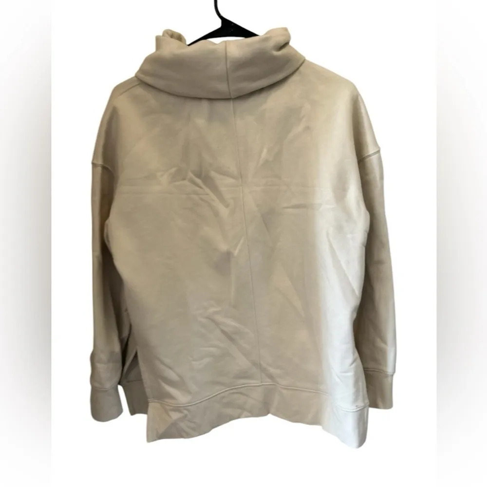 Athleta  Women's Ivory Funnel Neck Pullover Sweatshirt Size S Casual‎ - Image 15