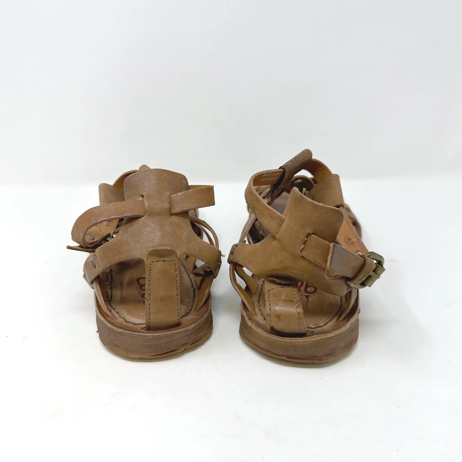 A.S.98 Ralston Gladiator Leather Sandals Camel Size 41 Brown - Image 6