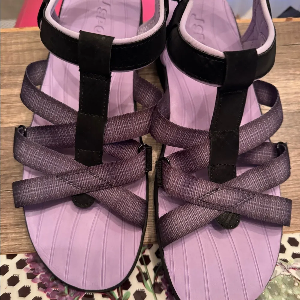 JSPORT Women Sandals. Size 10 Black - Image 7