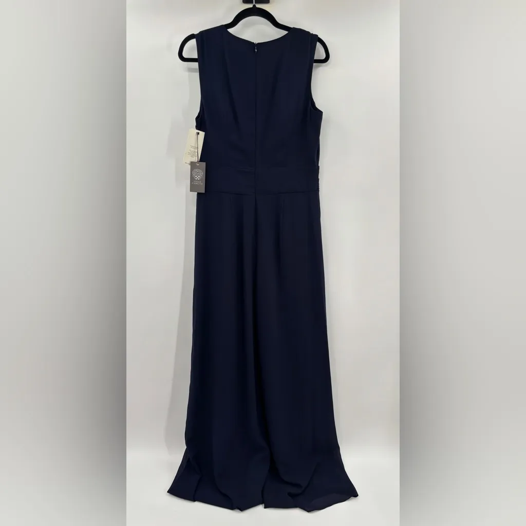 Vince Camuto Chiffon Twist Jumpsuit Navy Blue - Image 5