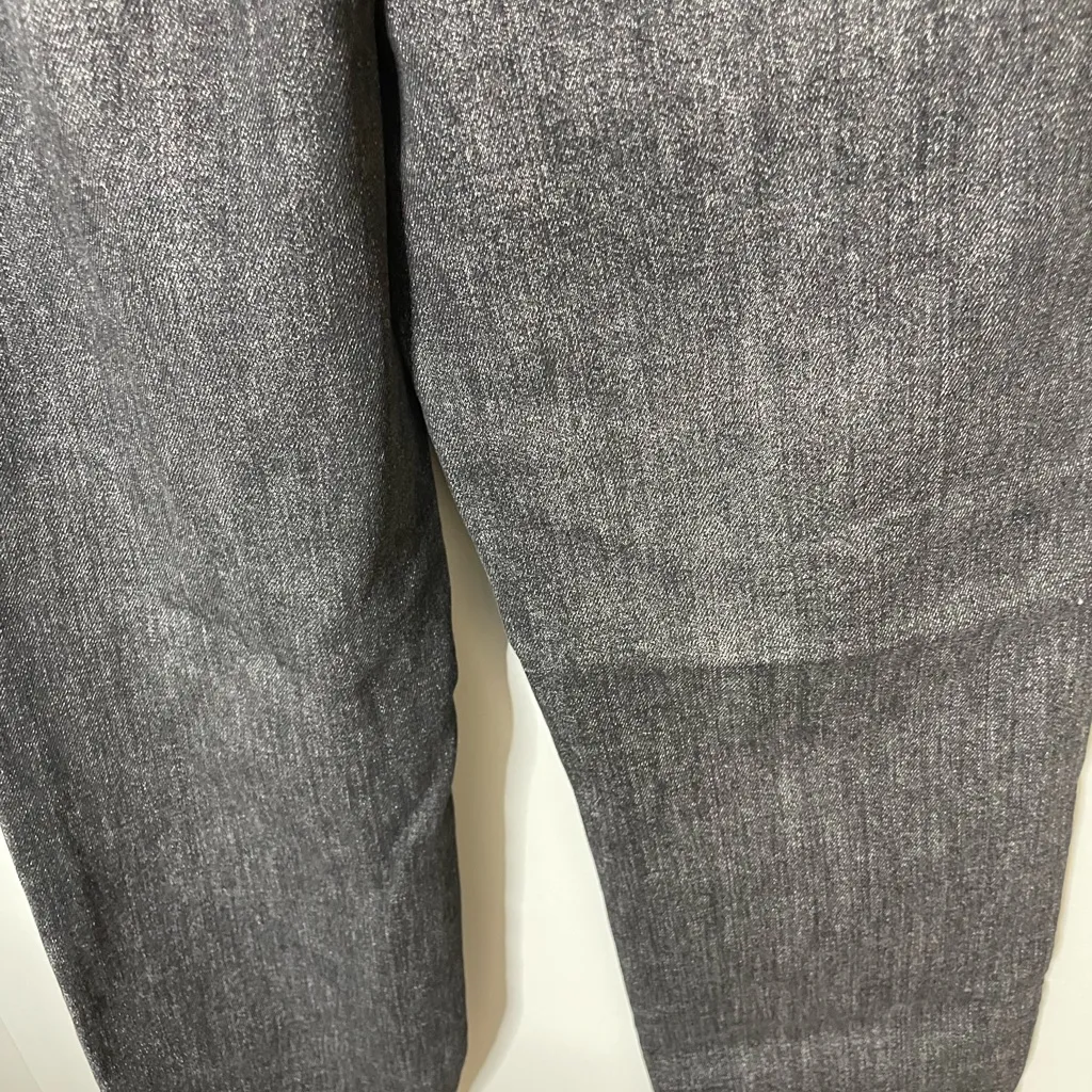 Risen Los Angeles Distressed Boyfriend Straight Cropped Jeans Raw Hem 1XL NWT Black Size undefined - Image 7