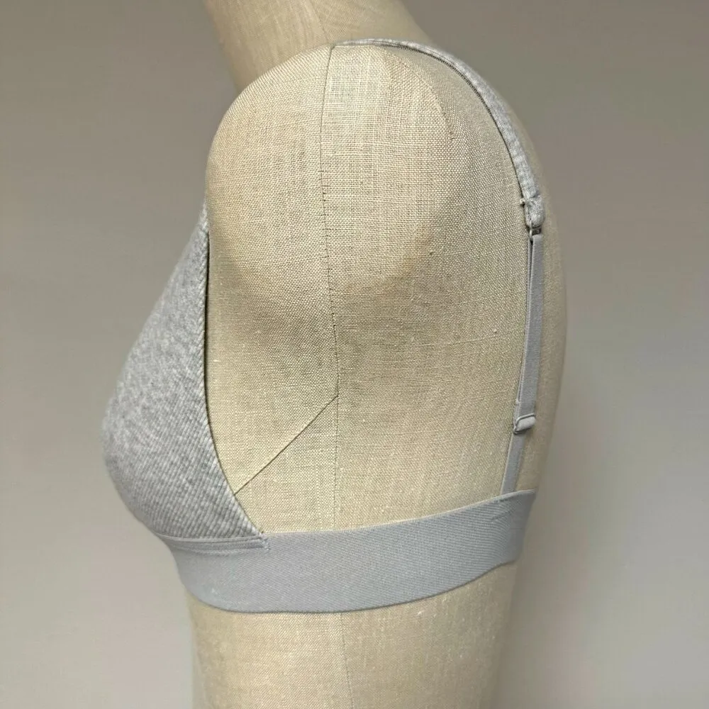 Stretch Cotton Rib Plunge Bralette - Image 7