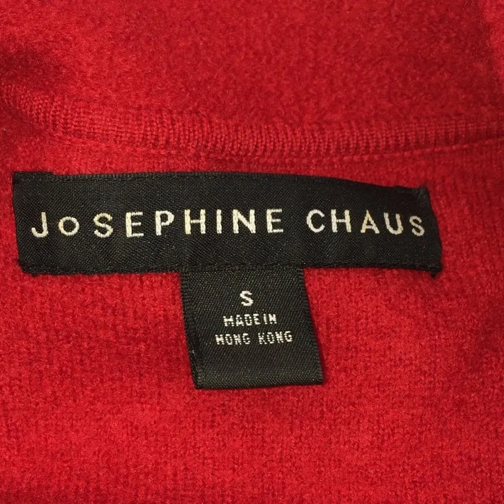 Josephine Chaus Women 100% Wool Red w/Black Trim Long Sleeve Work Blazer Size S - Image 7