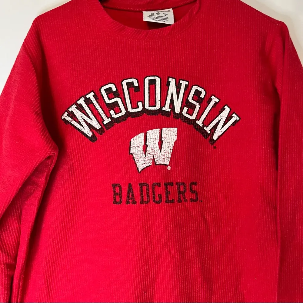 Champion Red Wisconsin Badgers long sleeve top - Image 3