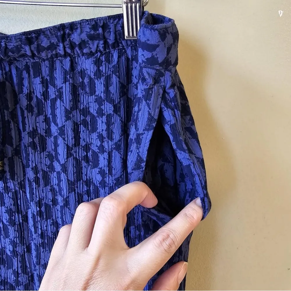 Eddie Bauer Blue Midi Skirt with Tie Front - Image 3