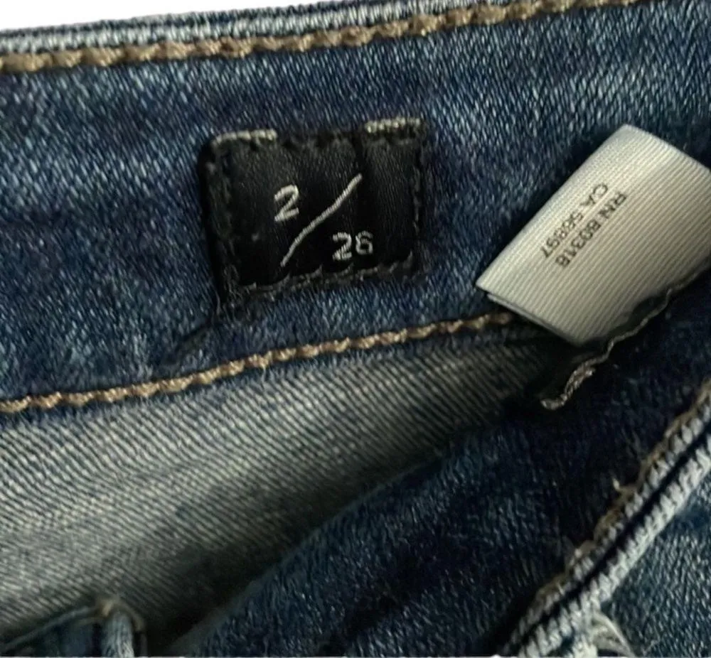 Lucky Brand women's cropped  size 2, altered hem jeans inseam 23 1/2" - Image 4