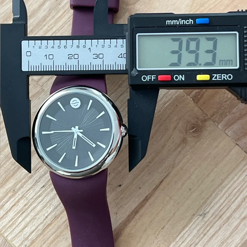 Fruitz by Philip Stein Natural Frequency Watch Black Dial Purple Silicone Strap - Image 12