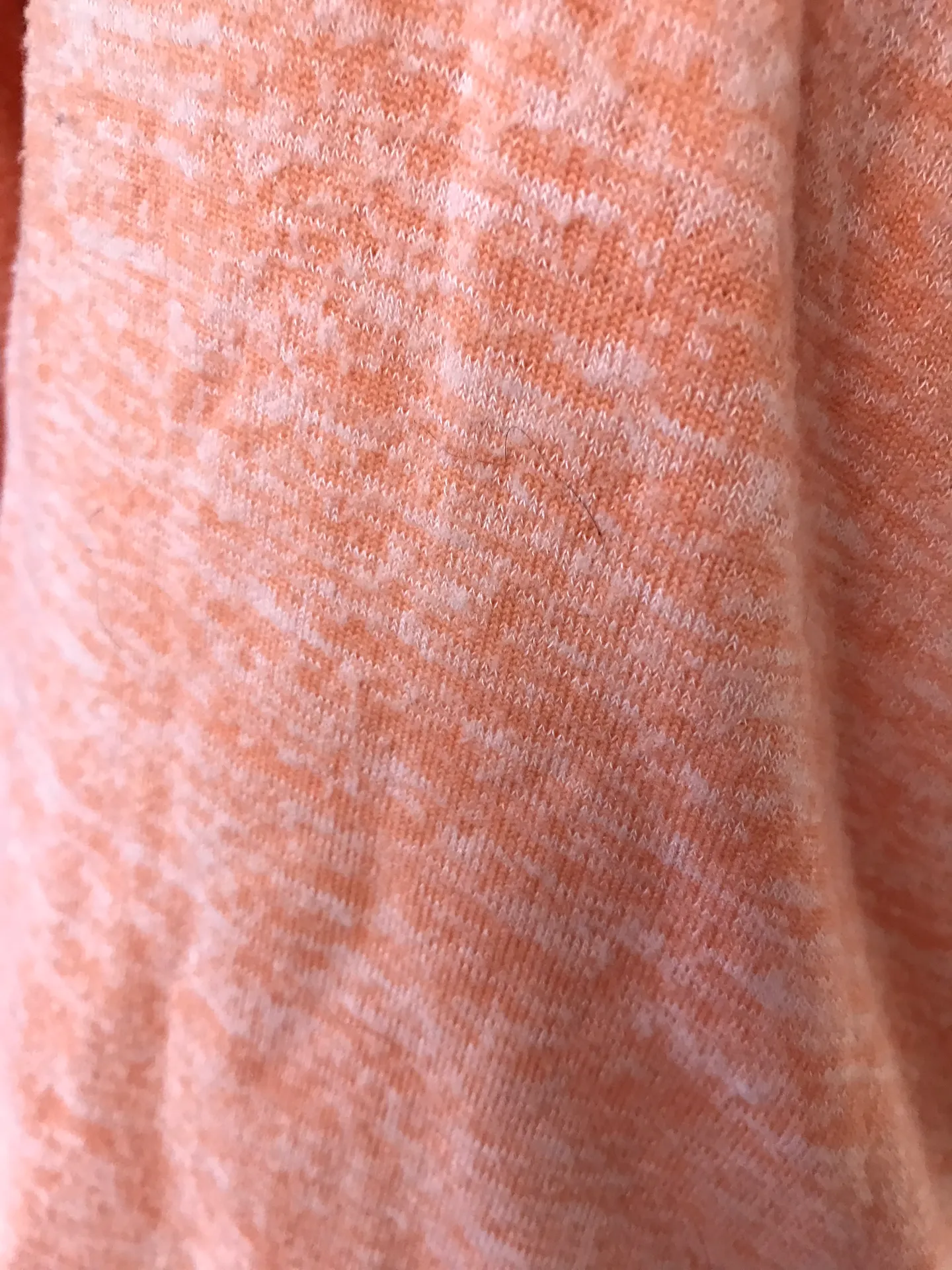 Orange Heather Faux Wrap Sweater  Stretch Springtime Medium M - Image 5