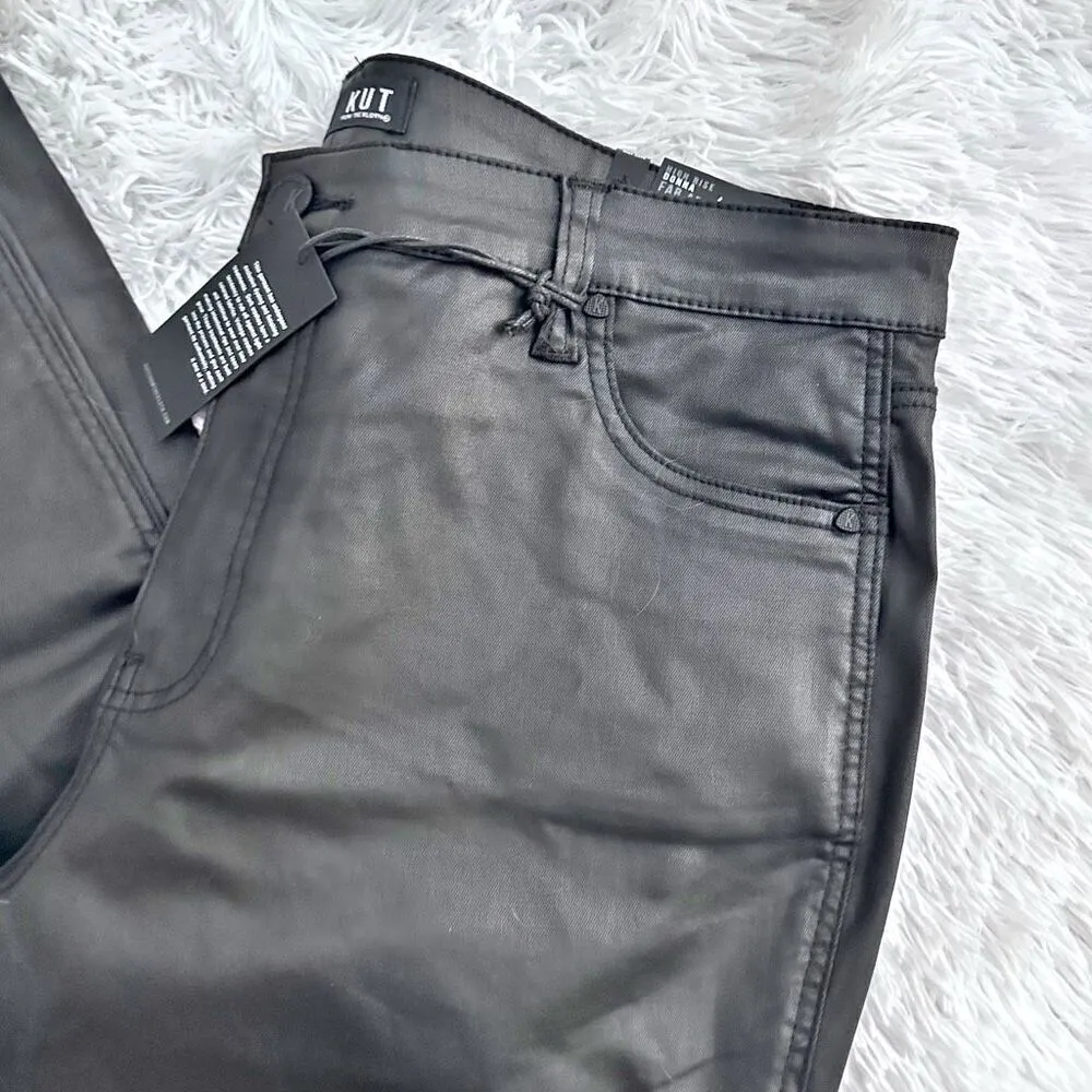 KUT FROM THE KLOTH | Women's Donna High Waist Ankle Skinny Coated Black - Image 4