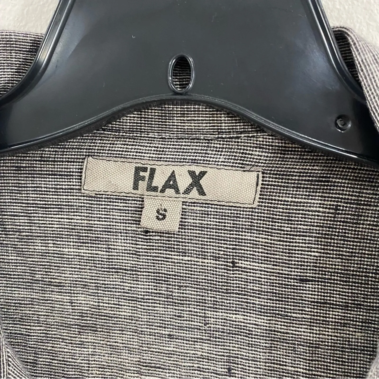 Flax Linen Jacket Gray Button Front Boxy Lagenlook Oversized Artisanal Small - Image 10