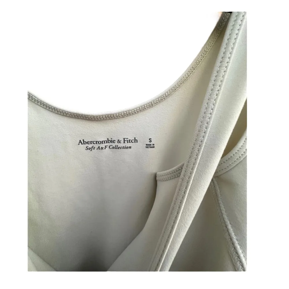 Soft A&F Collection Slim Fit Seamless Tank Beige Bodysuit S - Image 3