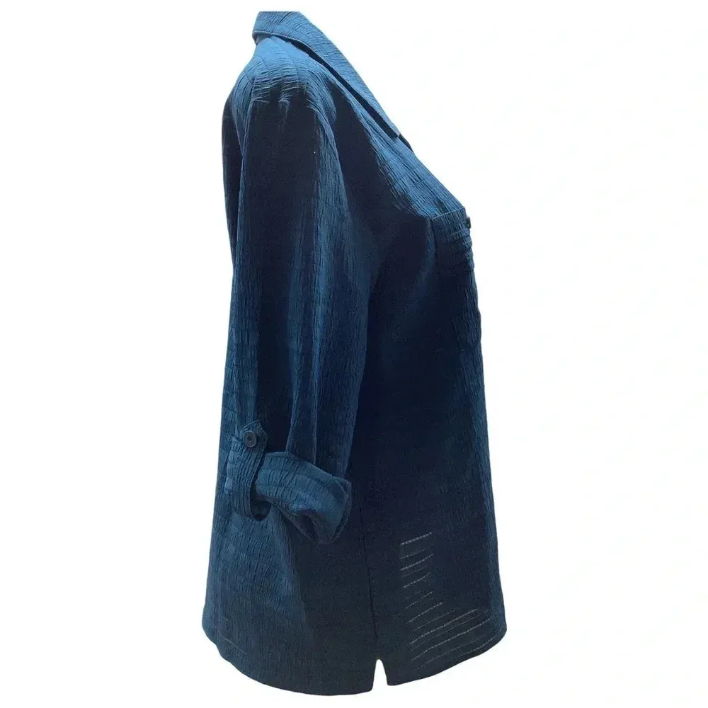 NY Collection Button Down 3/4 Sleeve Blouse Size 1X New With Tags - Image 3