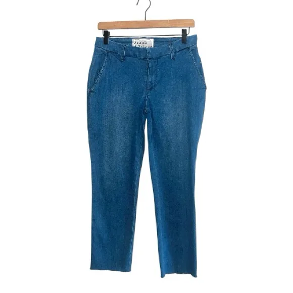 Frank & Eileen “Wicklow” Italian Denim Crop Pants Blue Size 4 NWOT - Image 2