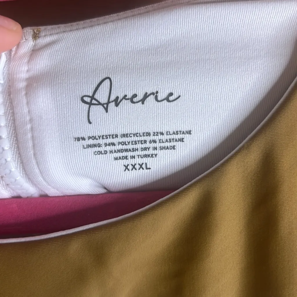 Averie Covina Zip Up Bodysuit Serpent One Piece Swimsuit XXXL 3X Plus Size 18/20 Brown - Image 5