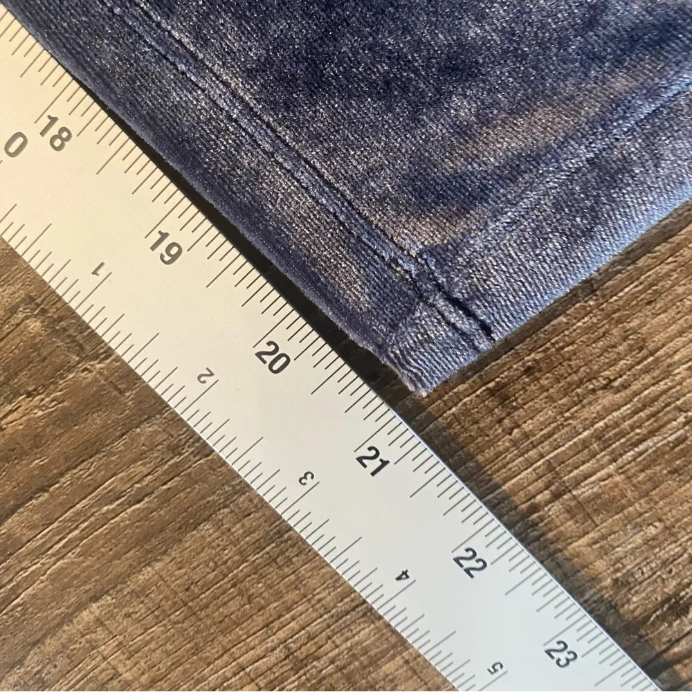 Old Navy Women Dress Size XXL Blue Velvet One Shoulder Fitted Mini Party Holiday - Image 4