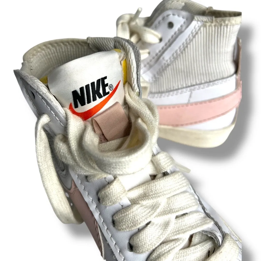 Nike Blazers Mid 77 Pink and White Sneakers Athletic Trainers Shoes 8 - Image 6
