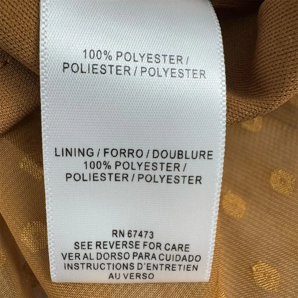 Taylor Women's Orange Polka Dot Ruffle Midi Dress Size 2 Party Cocktail - Image 7