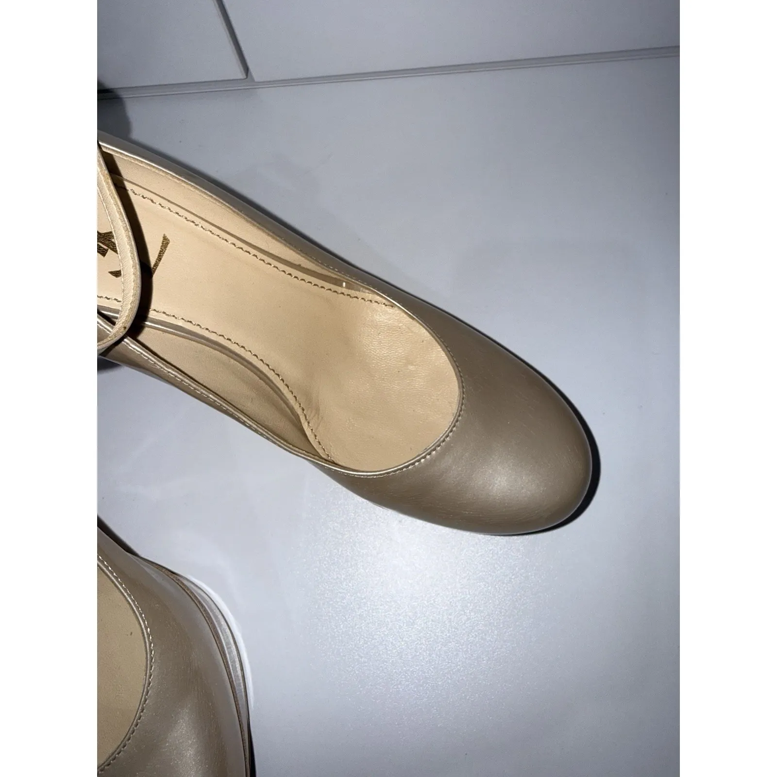 YSL YVES SAINT LAURENT LA PERLE 75 PUMP PATENT LEATHER PLATFORM SHOES 38 Y2K - Image 4