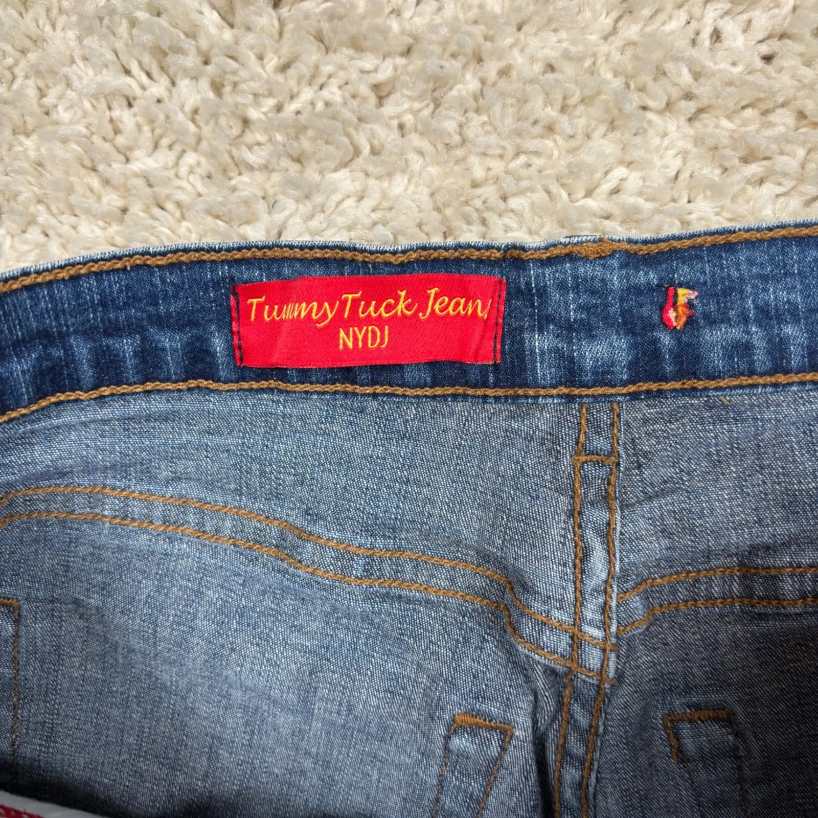 NYDJ Tummy Tuck Jean Women Blue Denim Bootcut Style Size 14 - Image 7