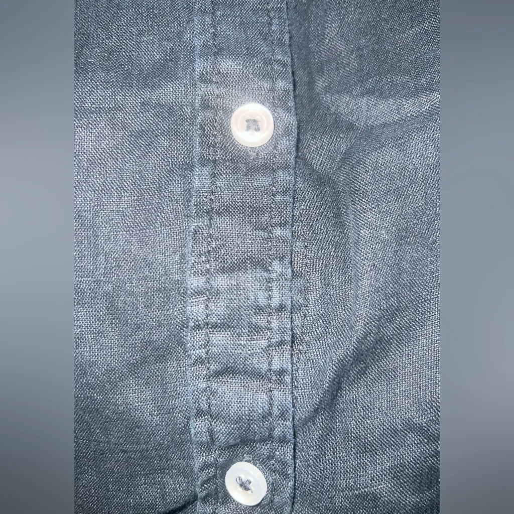 Quince 100% European Linen Short Sleeve Shirt Black XL - Image 5