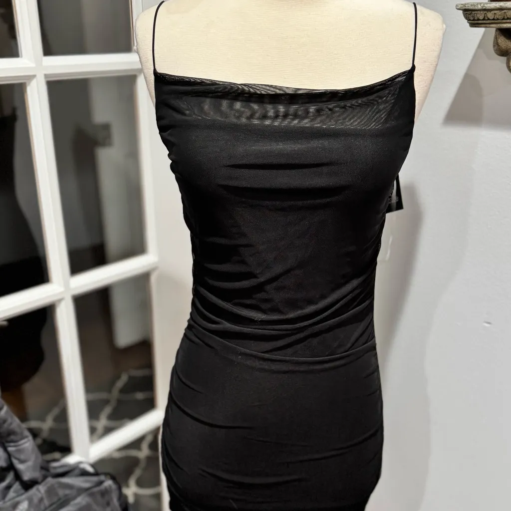 Wild Fable ‘Multiple Ways To Wear’ Dressy Black Ruched Mini Dress - Image 5