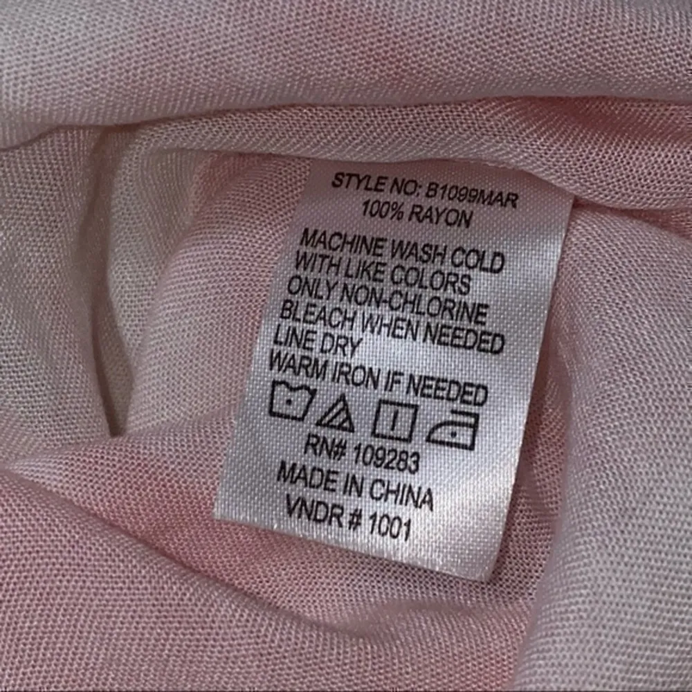 Surf Gypsy Women’s Size S Pink White Tie Dye Lined w Turquoise Tassels Cover Up - Image 6