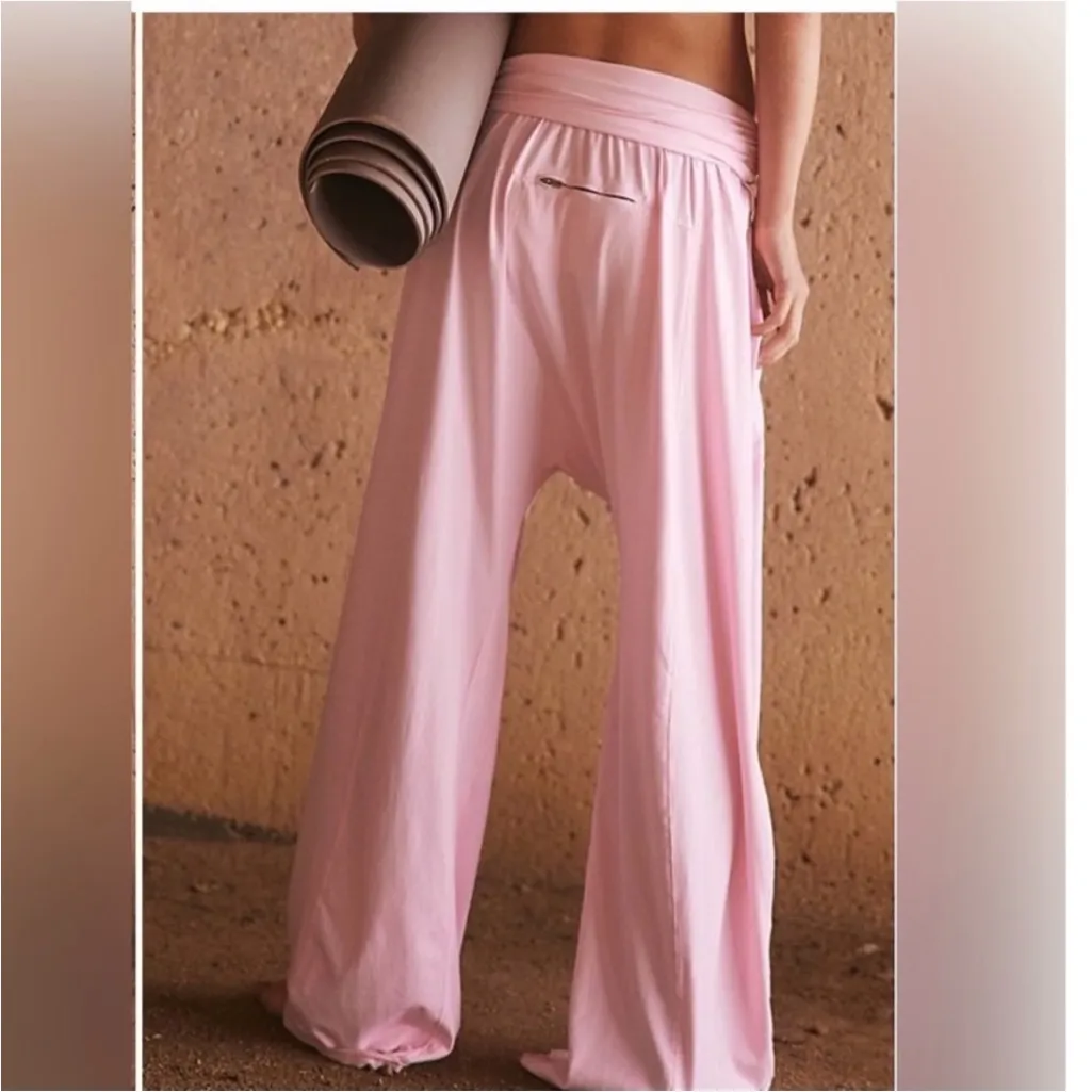 Free People Movement Hot Shot Harem Wide Leg Pants Cherry Blossom Size XL - Image 3