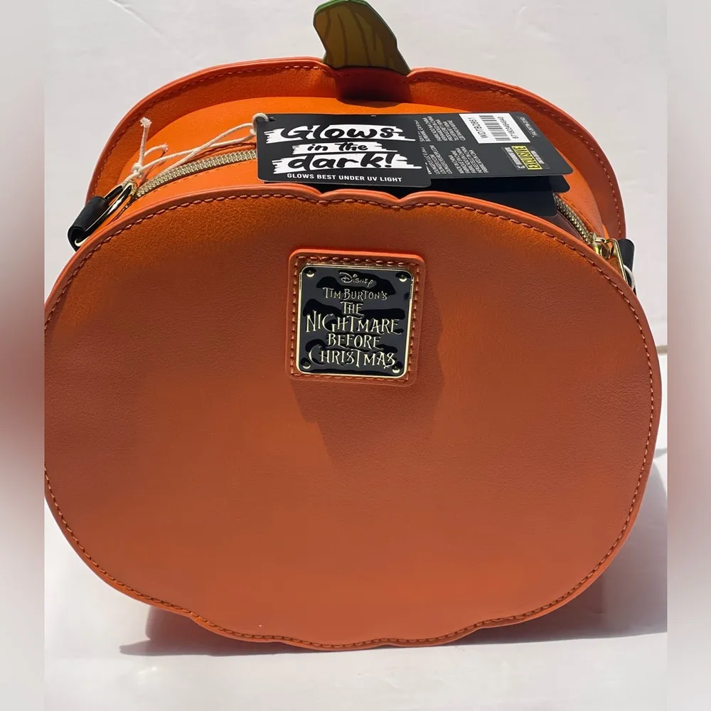 Loungefly The Nightmare Before Christmas Jack O Lantern GITD Crossbody Purse NWT - Image 7