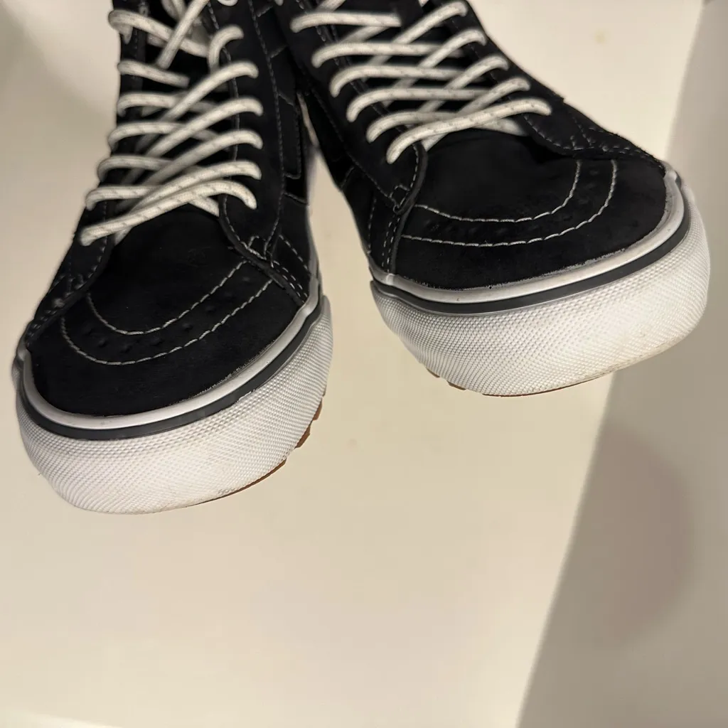 VANS SK8-Hi MTE-1 High Top Plaid Gray/White Unisex Boot Women 7.5 - Men 9.0 - Image 8