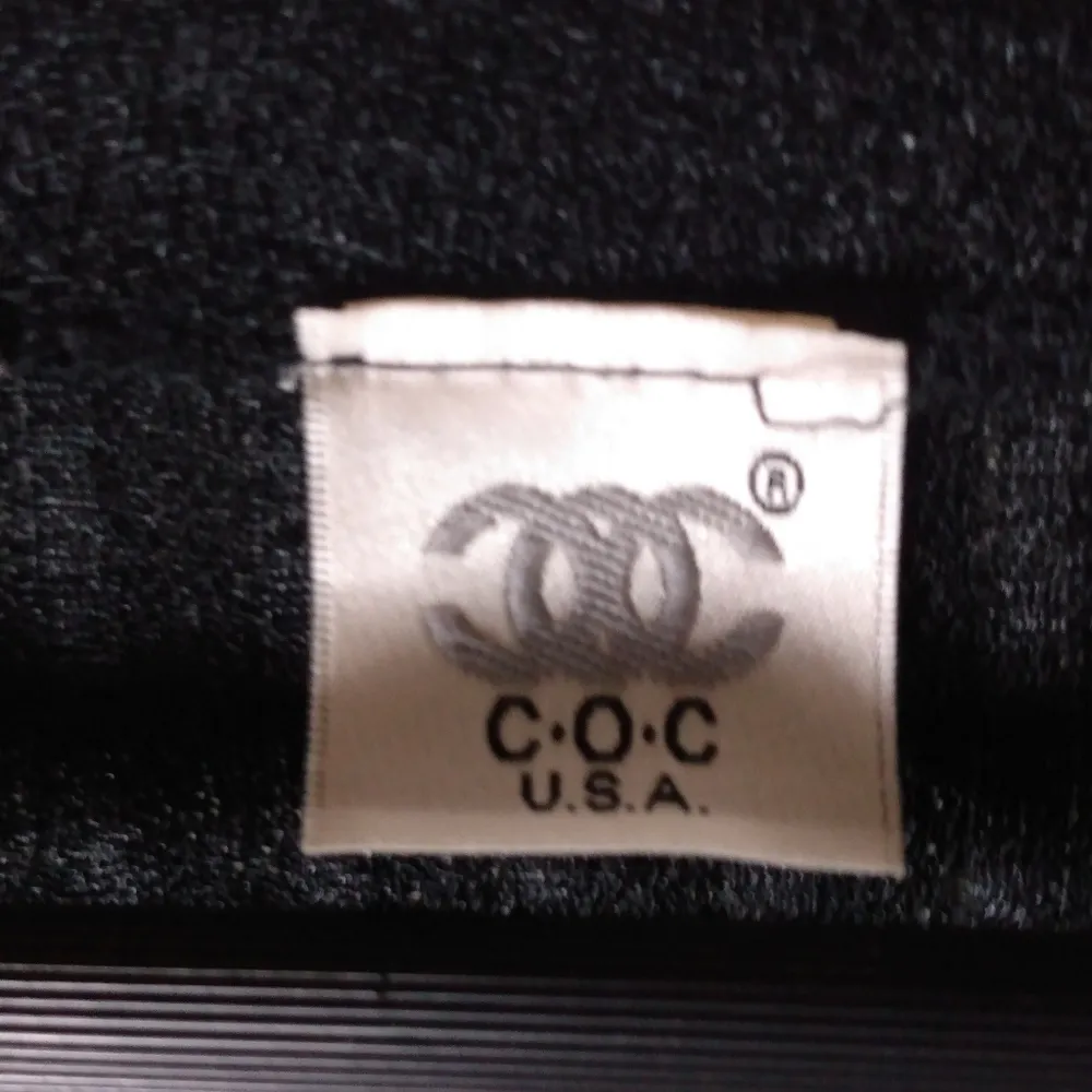 COC L Black Ribbed Short Sleeved Open Top Size L - Image 2