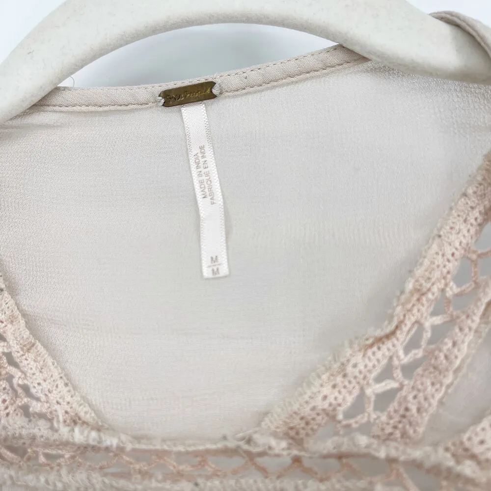 Free People 70s Boho Tie Dye Me Down Top Tunic Blouse Medium - Image 7