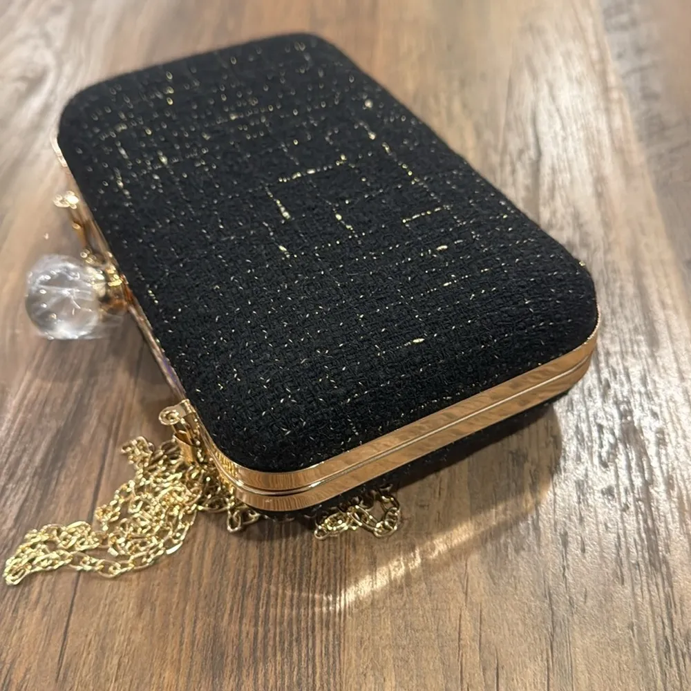 Evening Tweed Clutch Black - Image 3