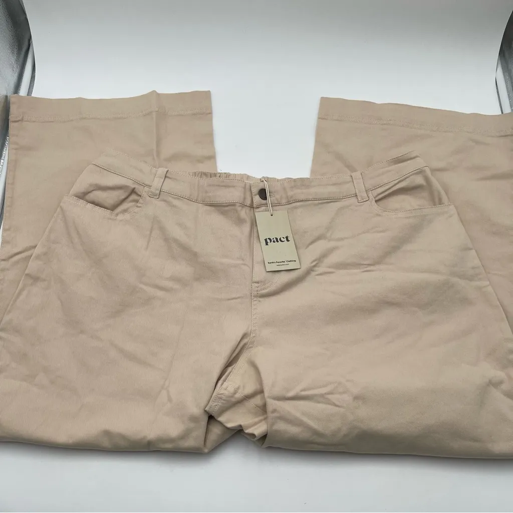 PACT Organic Cotton Twill Wide Leg Pants 3XL Eco - Image 7