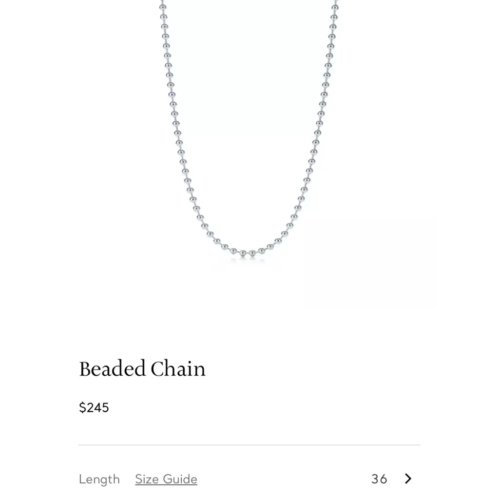 Tiffany & Co. | extra long beaded chain in sterling silver - Image 2