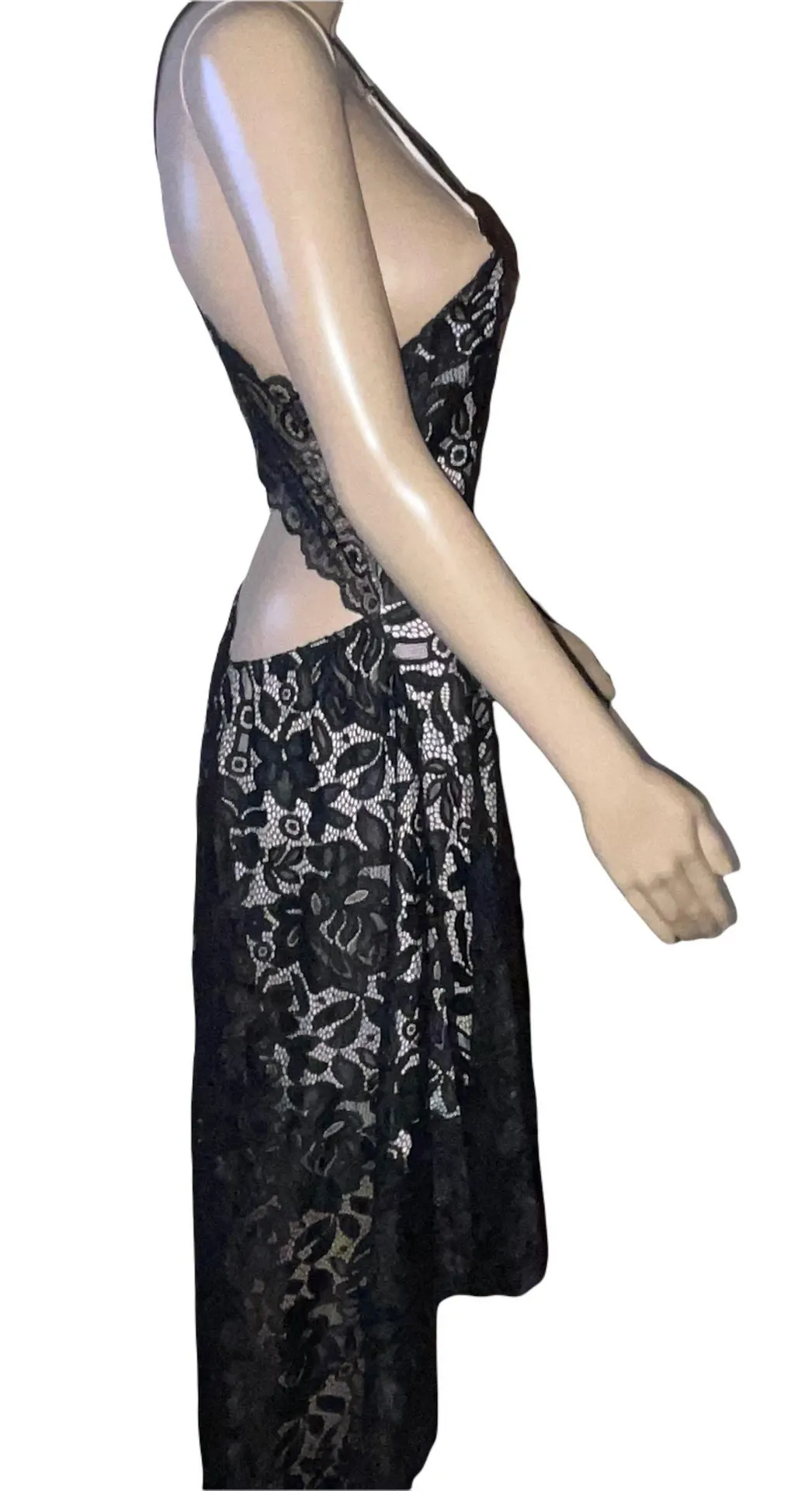 Lace High Low Hem Dress - Image 3