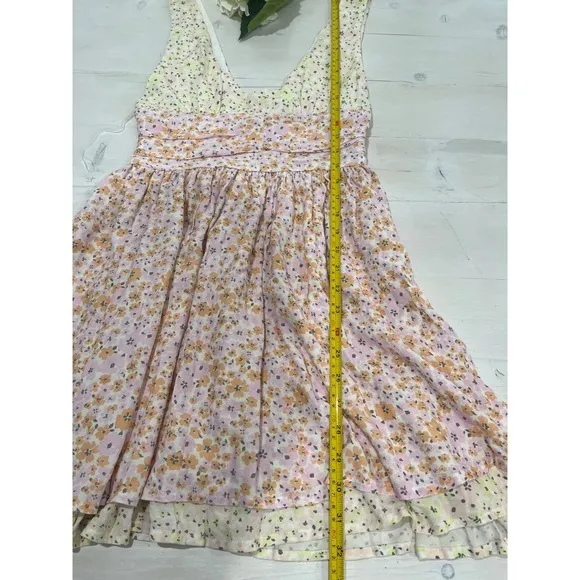 Princess Polly Floral Print Sleeveless Mini Dress Pink‎ Orange Size 4 - Image 7
