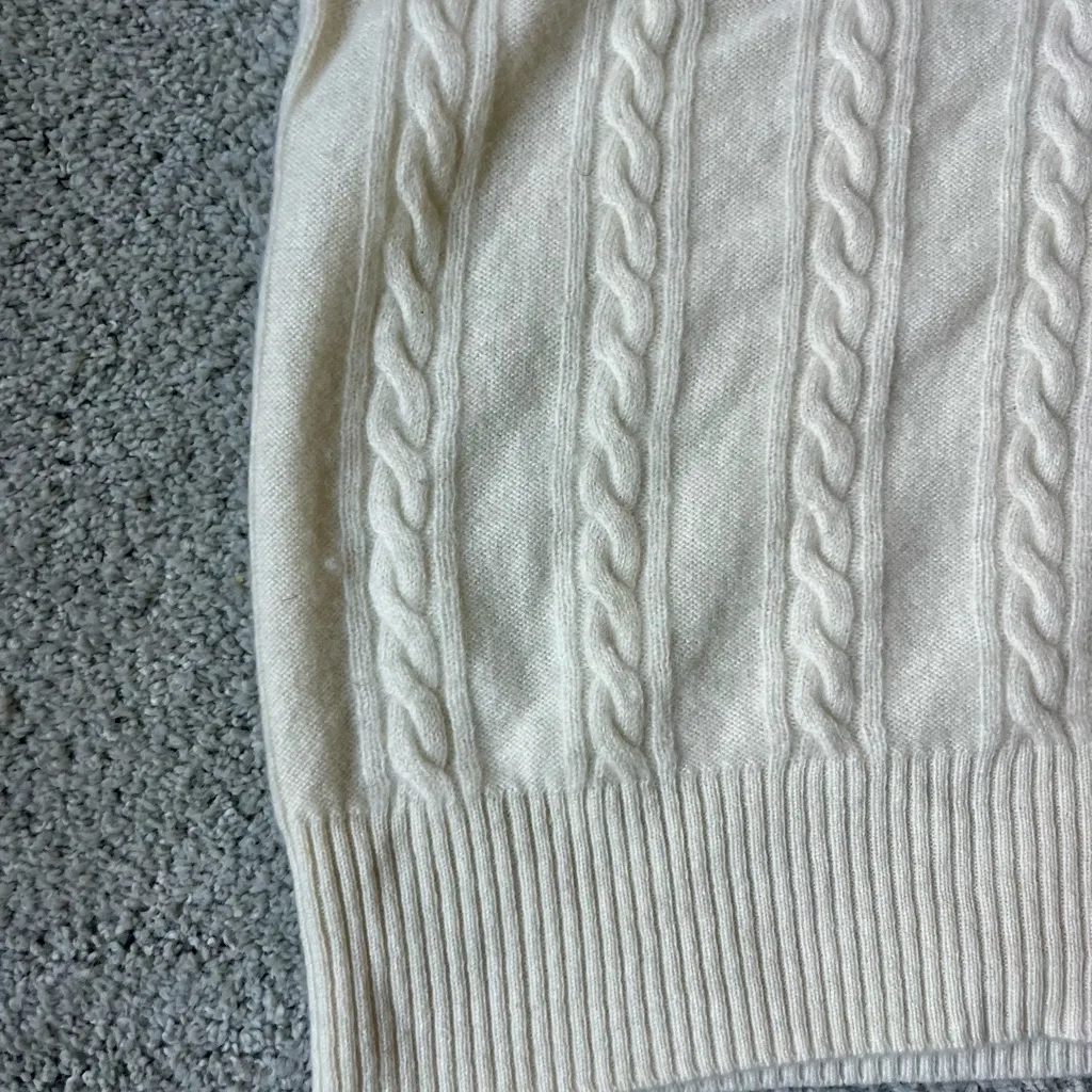 NAADAM Ivory Cashmere Turtleneck Sweater White Size XXS - Image 3