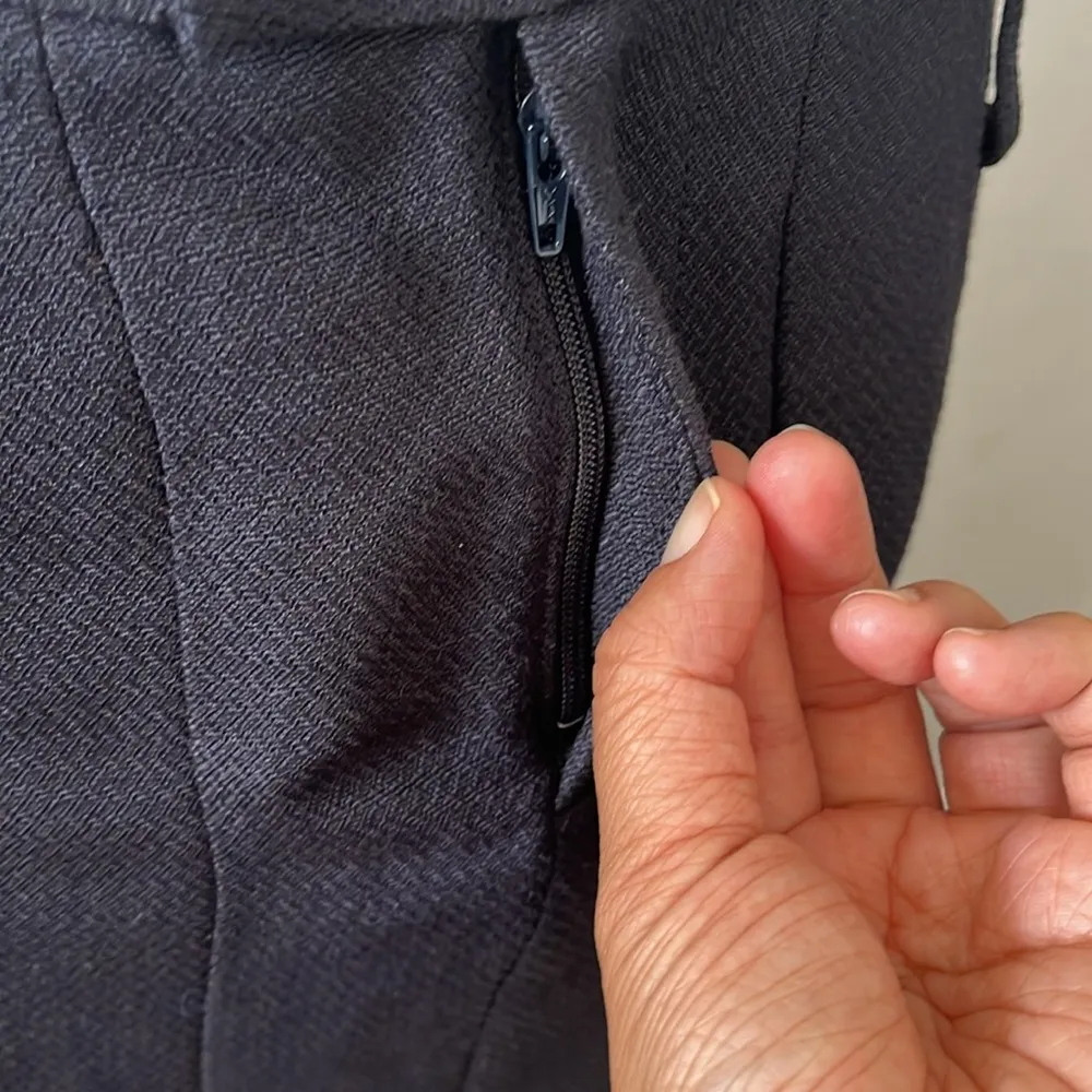 Undercover Jun Takashi Navy Blue Straight Pleated Linen Viscose Pencil skirt 2 - Image 5