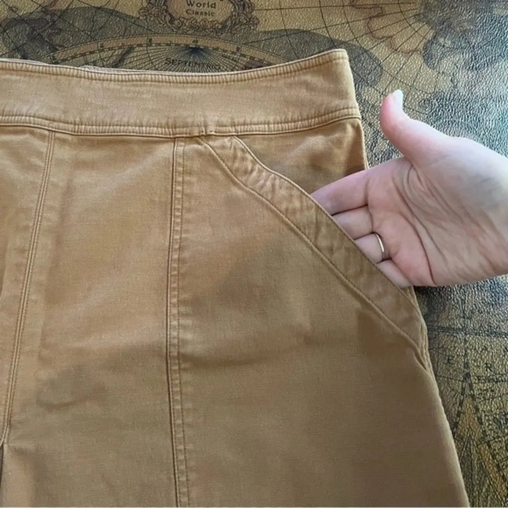 ALC Womens size 8 Brown Mini Dane A Line Skirt Back Zip Oversized Pockets Cotton - Image 62