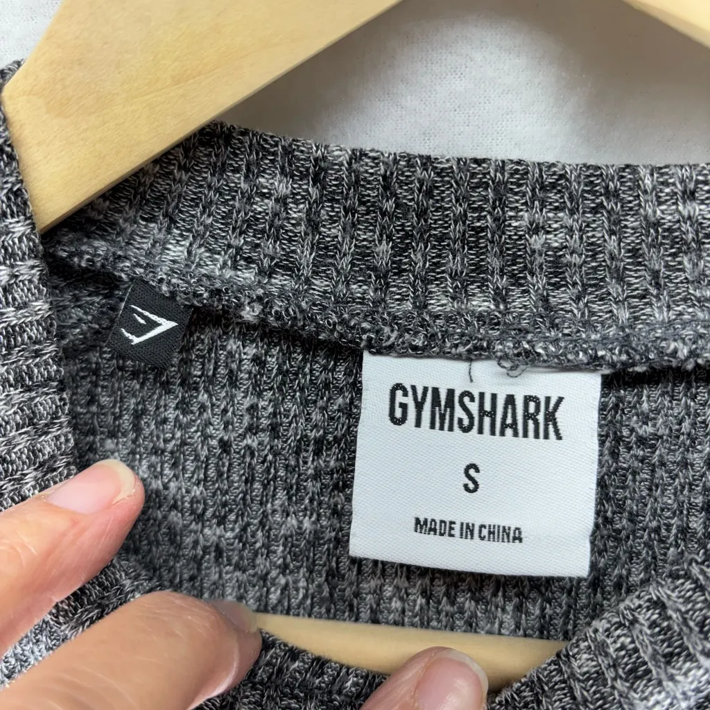 Gymshark Charcoal Knit Crop‎ Top - Image 4