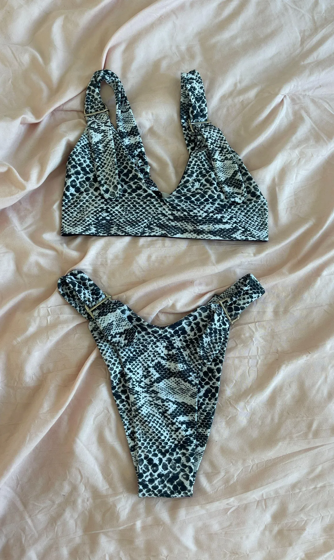 Animal Print Bikini Set Black - Image 4