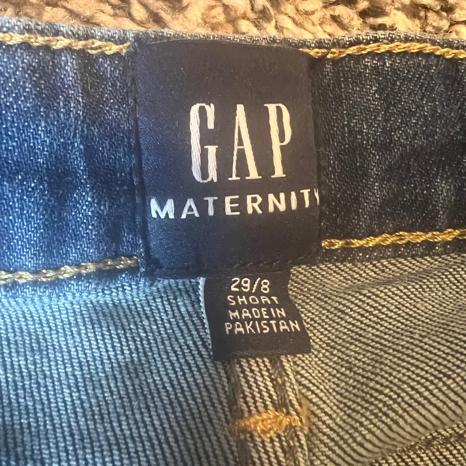 GAP Maternity Jeans Blue Wash Cropped Straight Leg Size 29/8 Short - Image 2