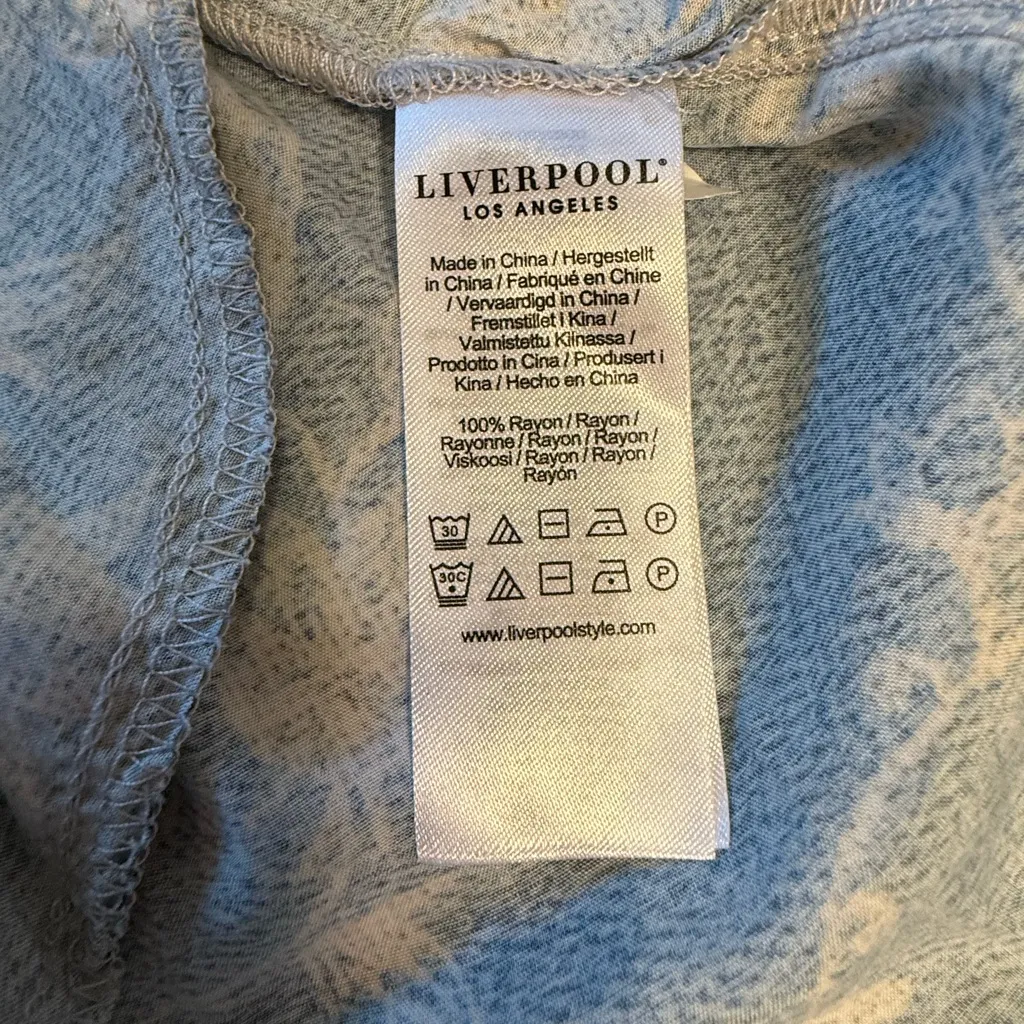 Liverpool Blue and White Floral Top - Image 7