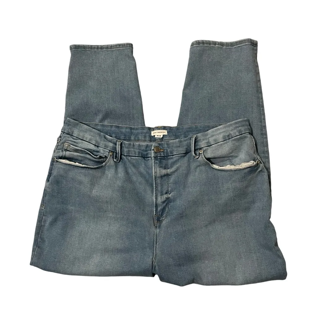 Good American Always Fits Good Classic Slim Straight Jeans, Sz 20-26 - Image 7